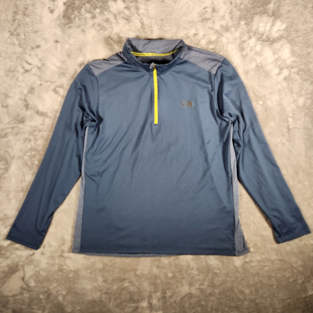 The North Face Mountain Athletics Pullover Mens XL Blue Excellent Quarter Zip
